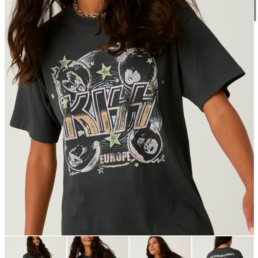 Daydreamer Kiss Sonic Boom Weekend Tee Vintage Black